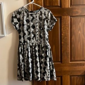 Black and white formal dress